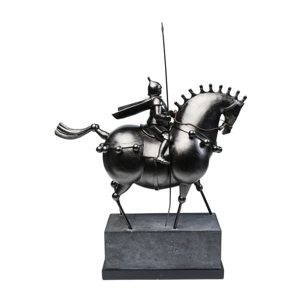 Statua decorativa nera di cavaliere a cavallo Black Knight - Kare Design
