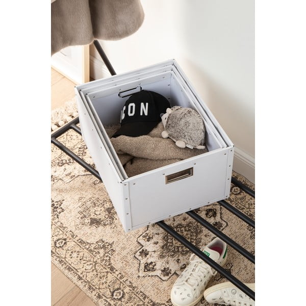 Scatole di cartone bianche in set da 3 Ture - Bigso Box of Sweden-image-2