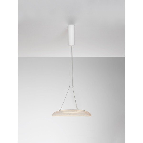 Lampadario LED bianco opaco in alluminio con paralume in vetro acrilico ø 40 cm Mantle – Nova Luce-image-3