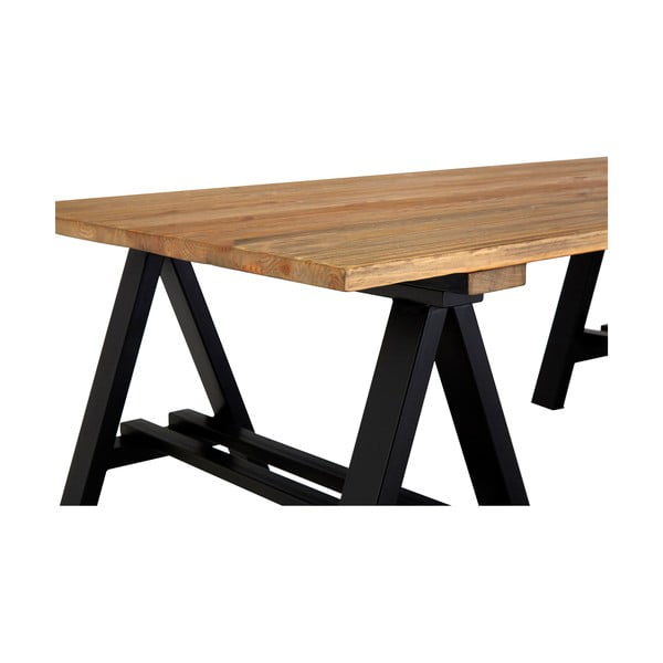 Tavolino con piano in legno di pino di colore naturale 80x140 cm Hampstead - Premier Housewares-image-3