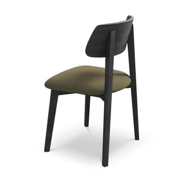 Sedia da pranzo verde in legno massiccio Niu – Makamii-image-3