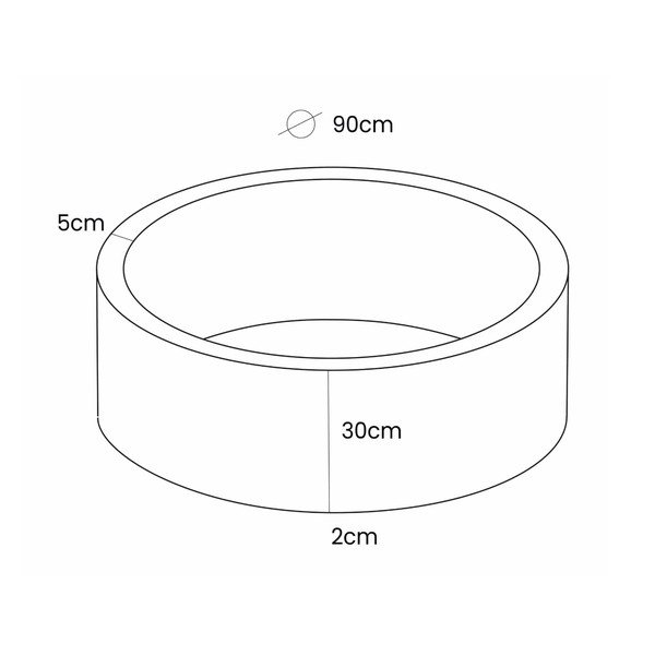 Piscina di palline grigia ø 90 cm altezza totale 30 cm – Meowbaby-image-2