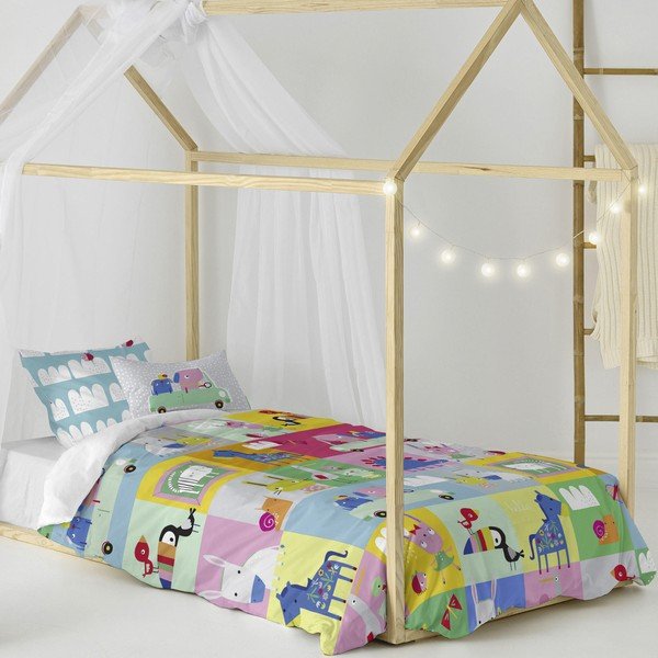 Biancheria da letto per bambini in cotone Patchwork, 140 x 200 cm Patchwork Animal - Moshi Moshi-image-3