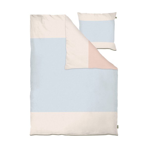 Set per letto singolo esteso azzurro in percalle in cotone 140x220 cm Colore - Mette Ditmer Denmark