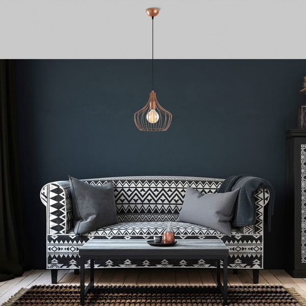 Lampadario color rame con paralume in metallo ø 27 cm Mezopotamya – Opviq lights-image-1