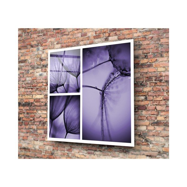 Quadro in vetro viola di Harmo, 30 x 30 cm - Insigne-image-1