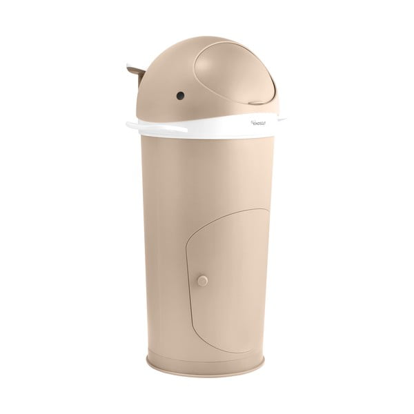 Cestino in plastica beige per pannolini 25 l Whale - Kindsgut