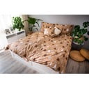 Biancheria da letto singola in cotone marrone Trees, 140 x 200 cm - Cotton House
