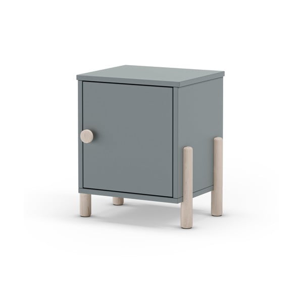 Comodino per bambini verde polveroso in pino massiccio Enola – Marckeric-image-3