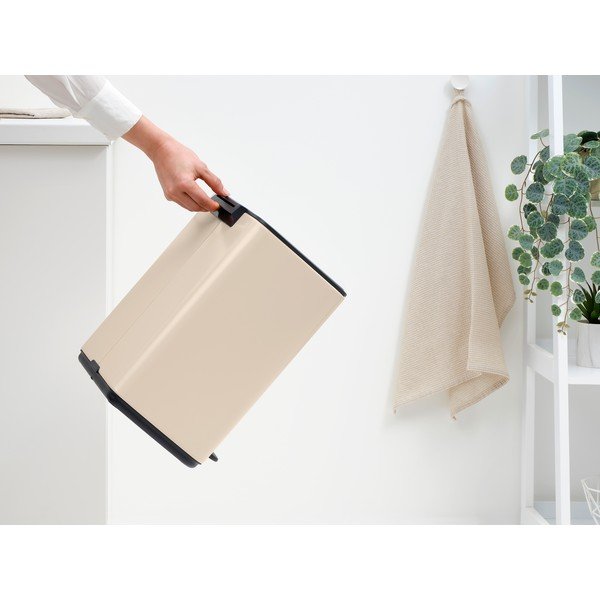 Cestino per la spazzatura beige in acciaio con pedale 12 l Bo – Brabantia-image-2