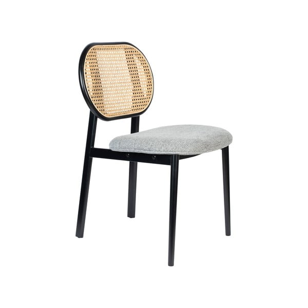 Sedia da pranzo in rattan grigio Spike - Zuiver