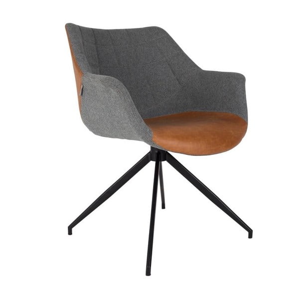 Set di 2 sedie grigio-marrone Doulton - Zuiver