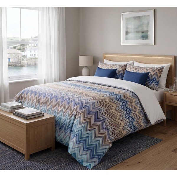 Set copripiumino e federa blu per letto singolo 200x140 cm Margot  – Mijolnir-image-2