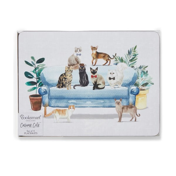 Tovagliette in sughero 4 pezzi 21,5x29 cm Curious Cats - Cooksmart ®-image-3