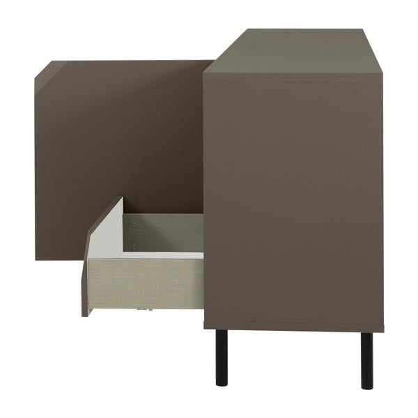 Cassettiera bassa grigio scuro 177x77 cm Corner - Tenzo-image-2