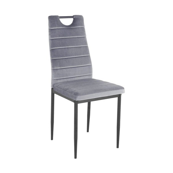 Sedie da pranzo grigio in velluto set di 4 pz Mandy - Støraa