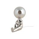 Lampada da tavolo per bambini argentata Joey – Leitmotiv