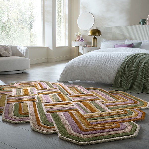 Tappeto in lana tessuto a mano 140x200 cm Lattice Shaped  – Flair Rugs-image-1