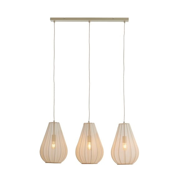 Lampadario beige con paralume in tessuto Itela – Light & Living-image-1