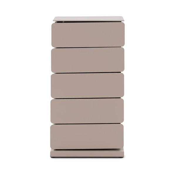 Cassettiera in metallo grigio-beige 37x72,5 cm Joey - Spinder Design