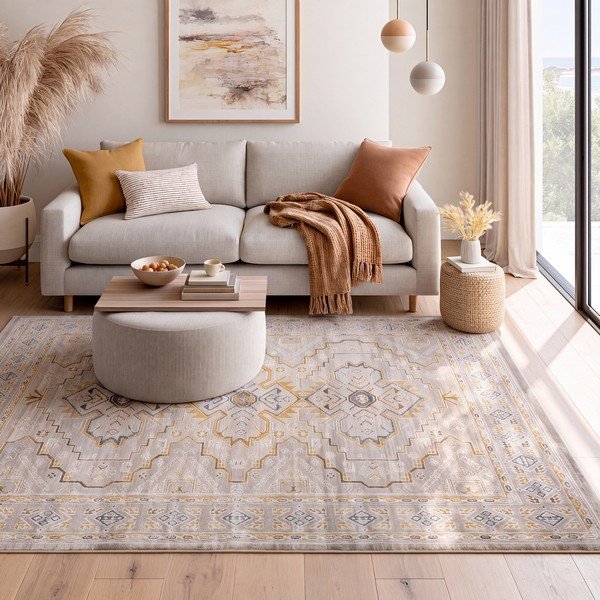 Tappeto beige 154x230 cm Berta – Universal-image-1