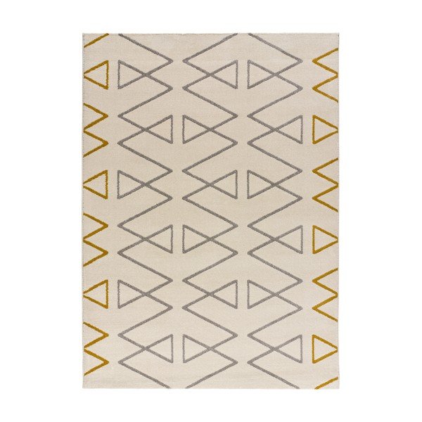 Tappeto bianco e crema , 133 x 190 cm Ashley - Universal