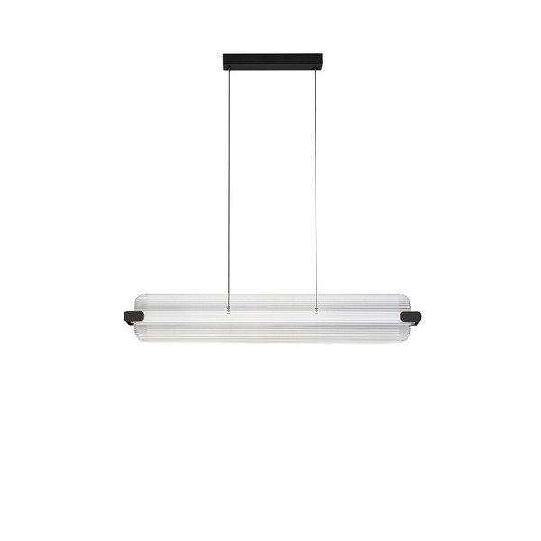 Lampadario LED nero opaco in vetro con intensità regolabile Emery – Nova Luce