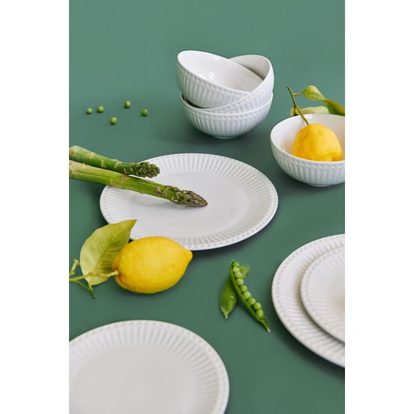 Set di piatti in porcellana bianca da 12 pezzi Purita - Bonami Essentials