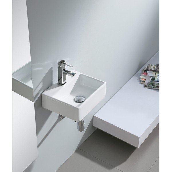 Lavabo bianco in ceramica 33,5x29 cm Giulia – Sapho-image-1