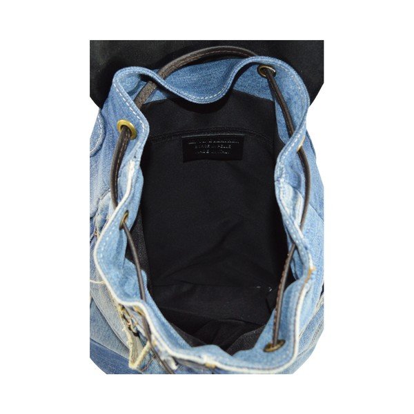Zaino in denim blu con cinghie in pelle Light - Chicca Borse-image-1