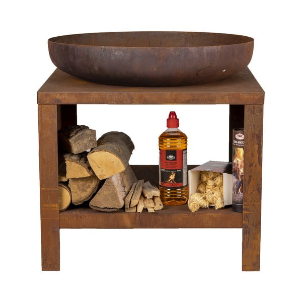 Caminetto con vassoio in legno con decoro arrugginito - Esschert Design-image-2