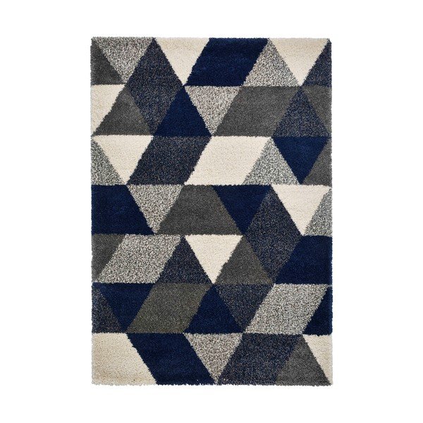 Tappeto Royal Nomadic Angles grigio-blu, 160 x 220 cm - Think Rugs
