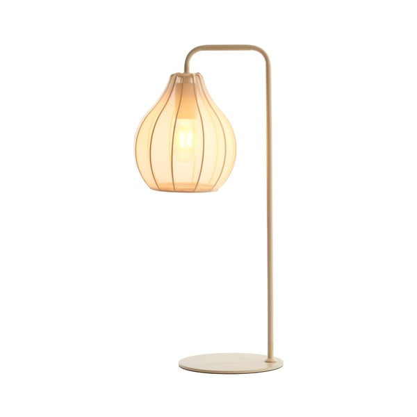 Lampada da tavolo beige con paralume in tessuto (altezza 60,5 cm) Elati - Light & Living