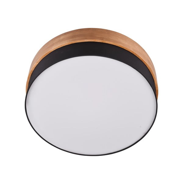 Plafoniera in colore bianco-naturale con paralume in tessuto Seasons - Trio-image-2