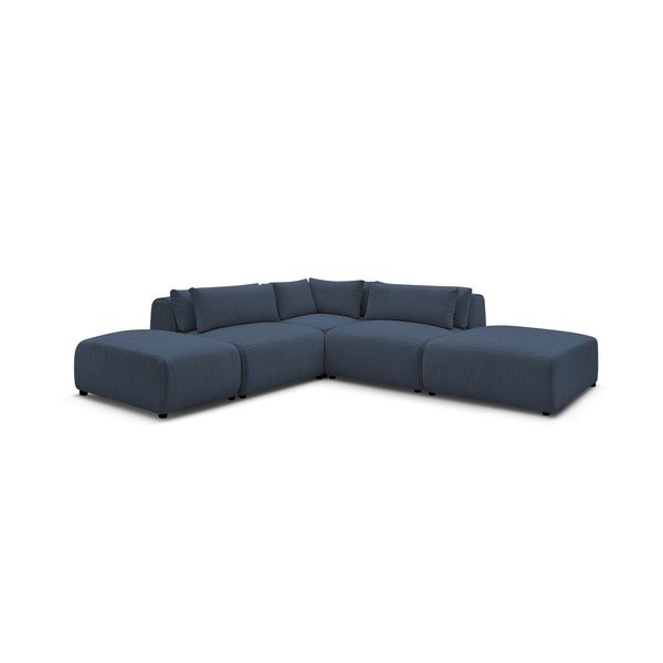 Divano angolare componibile blu reclinabile Jana – Bobochic Paris