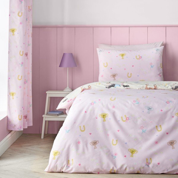 Tenda per bambini color crema 2 pz 168x183 cm Happy Horses – Catherine Lansfield-image-4