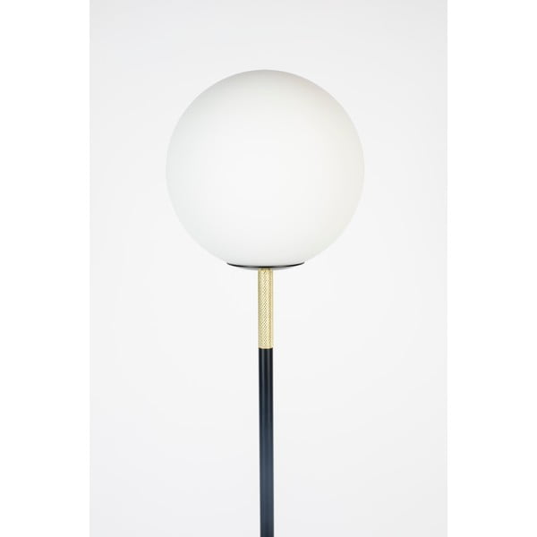 Lampada da terra bianca e nera con paralume in vetro (altezza totale 145 cm) Orion – Zuiver-image-4