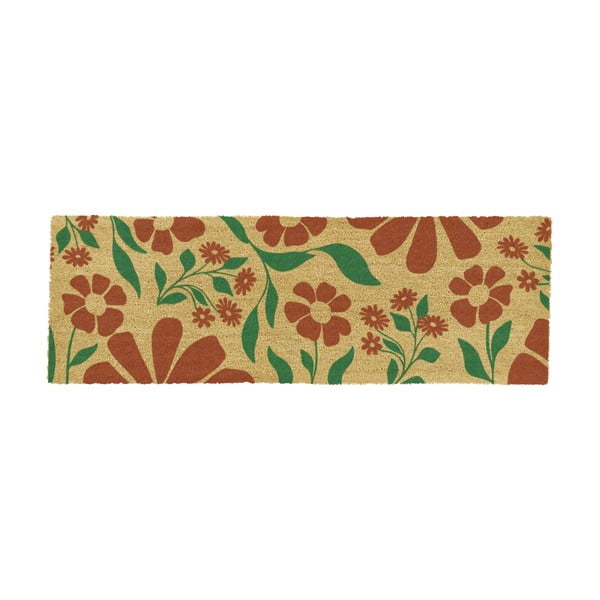 Zerbino in fibre di cocco 40x120 cm Red & Green Floral – Artsy Doormats