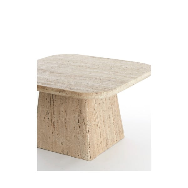 Tavolino con piano in pietra 60x60 cm Kepami - Light & Living-image-3