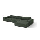 Divano angolare componibile color petrolio (con penisola a destra/con chaise lounge) Jodie – Micadoni 