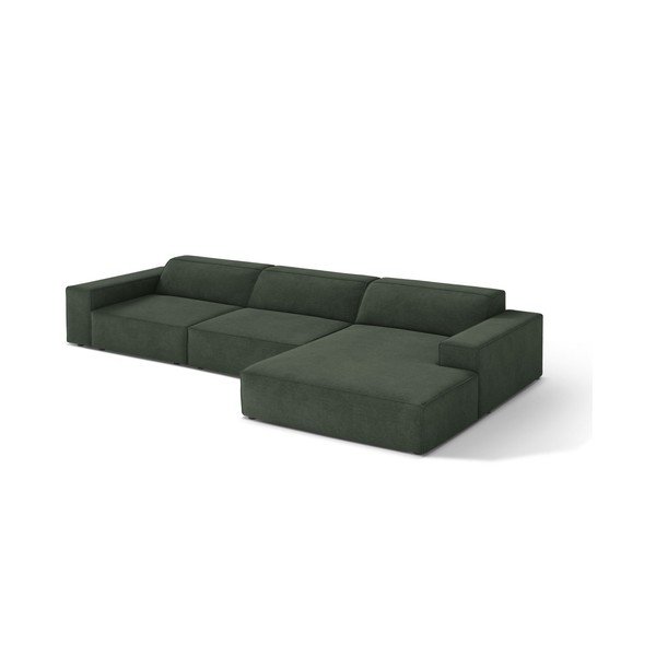 Divano angolare componibile color petrolio (con penisola a destra/con chaise lounge) Jodie – Micadoni 