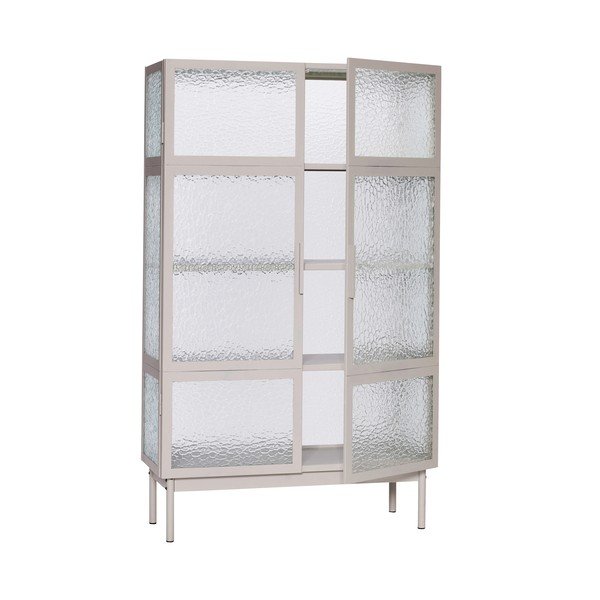 Vetrina in metallo bianco 92x151 cm Plex - Hübsch-image-2