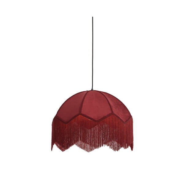 Lampadario bordeaux con paralume in tessuto ø 60 cm Malacia - Light & Living