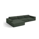 Divano angolare componibile color petrolio (con penisola a sinistra/con chaise lounge) Jodie – Micadoni 