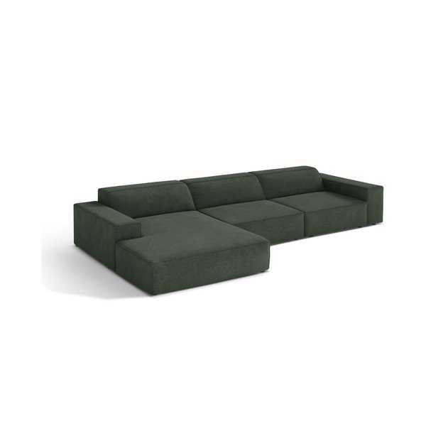 Divano angolare componibile color petrolio (con penisola a sinistra/con chaise lounge) Jodie – Micadoni 