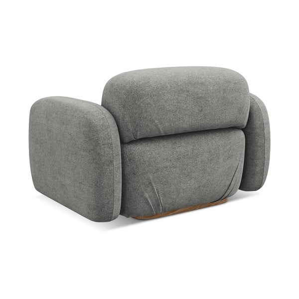 Parte divano componibile grigio con rivestimento in bouclé Ailani – Makamii-image-3