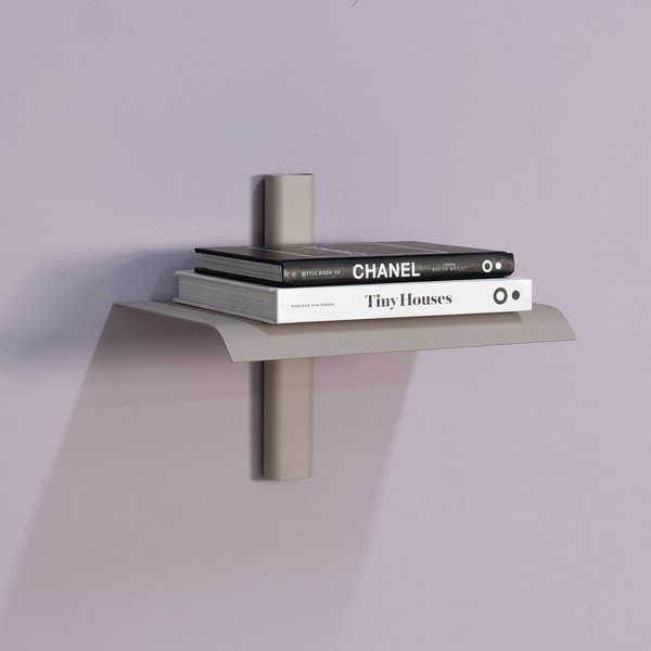 Mensola grigio tortora in metallo 28 cm Hola – Spinder Design-image-1