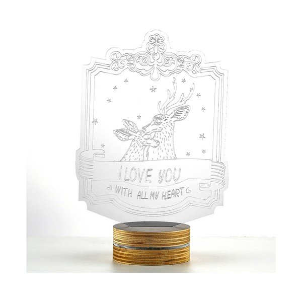 3D stolní lampa I love you-image-2