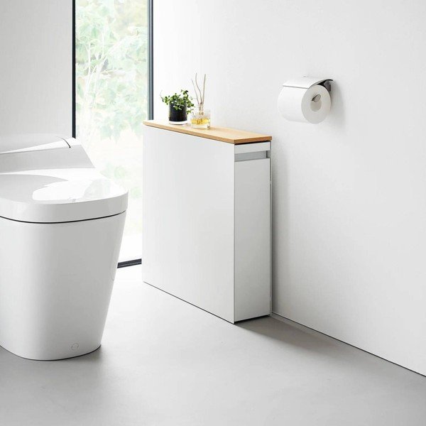 Scaffale per il bagno bianco in metallo 14x55 cm Tower – YAMAZAKI-image-4