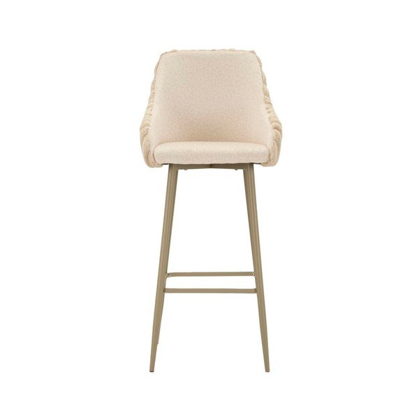 Set di sbagelli da bar color crema in imbottito con braccioli 2 pz (altezza della seduta 78 cm) Alaska – Mauro Ferretti-image-2